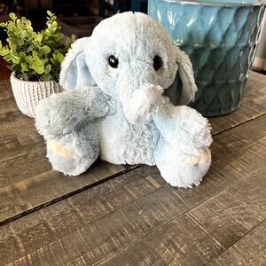 Aurora Blue Baby Elephant Plush, Stuffed Animal 10"